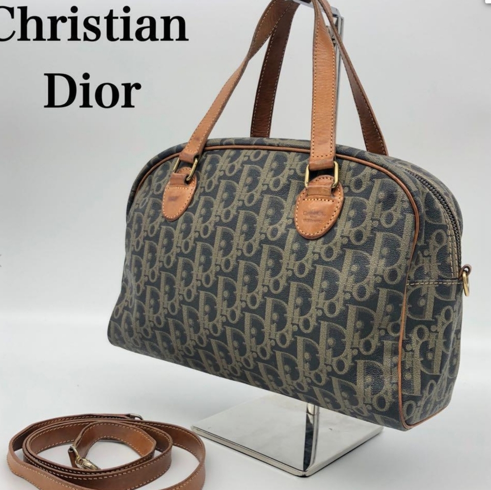 Christian DIOR Trotter Monogram 2 WAY Coated Canvas Bag✨️